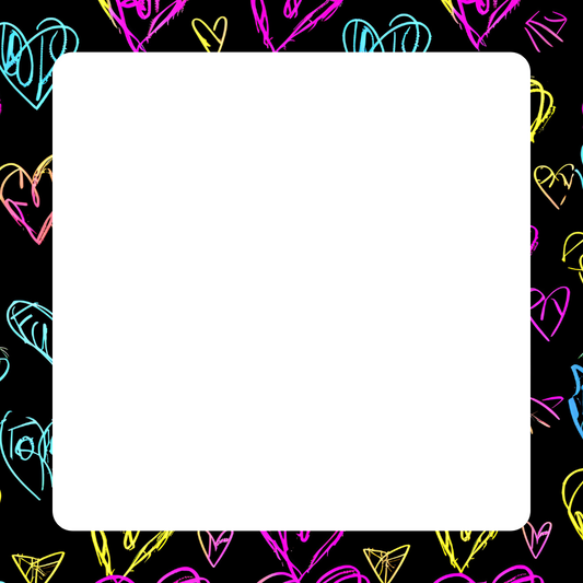 Neon Heart Notepad (3in x 3in)