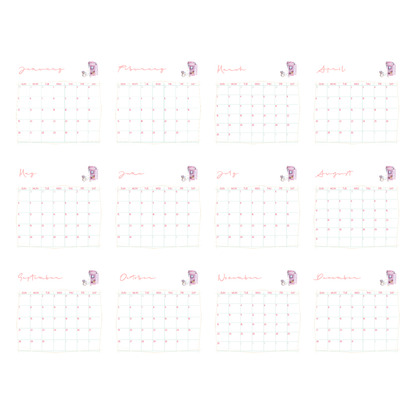 Photobooth Desk Calendar  (3.5" x 3.5")