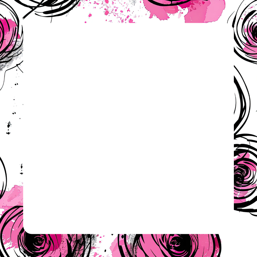 Black and Pink Notepad (3in x 3in)